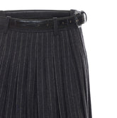 JOHANNA PINSTRIPE PLEATED MIDI SKIRT