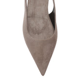 SUEDE FLAT SLINGBACK
