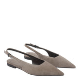 SUEDE FLAT SLINGBACK