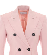 ADAMO BLAZER DOPPIOPETTO IN LANA NATURAL STRETCH