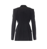 ADAMO NATURAL STRETCH WOOL DOUBLE-BREASTED BLAZER