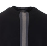 WOOL SWEATER WITH TONAL WEB TAPE