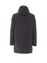 LIGHT FAUX FUR AND MATT TWILL PARKA