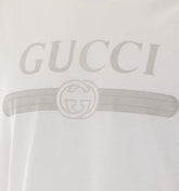 T-SHIRT CON LOGO GUCCI WEB E STAMPA GG