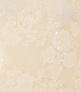 TOP A MANICHE LUNGHE IN PIZZO CON PAILLETTES