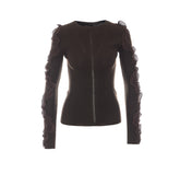 MAGLIA IN LANA CON ROUCHES