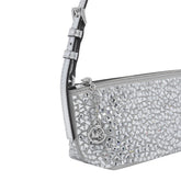 RHINESTONES POUCH WITH CHARM LOGO