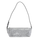 RHINESTONES POUCH WITH CHARM LOGO