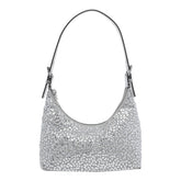 RHINESTONES POUCH WITH CHARM LOGO