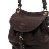 ZAINO CON LOGO MIU MIU IN PELLE