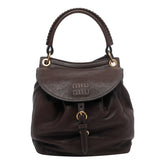 ZAINO CON LOGO MIU MIU IN PELLE