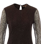 ABITO LUNGO IN PIZZO CON PAILLETTES