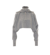 RIVE OVER CROPPED WOOL AND CASHMERE SHIRT