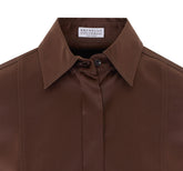 STRETCH SILK SATIN SHIRT