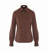 STRETCH SILK SATIN SHIRT
