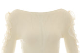 WOOL SWEATER WITH ROUCHES