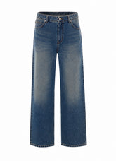 STRAIGHT CUT DIRTY JEANS