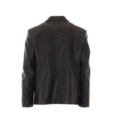 FAUX LEATHER BLAZER