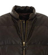 FAUX LEATHER DOWN JACKET