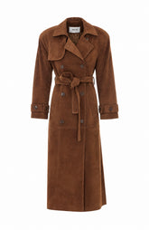 CORRIN SUEDE LEATHER COAT