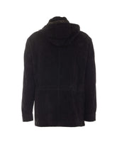 FIELD JACKET IN PELLE SCAMOSCIATA