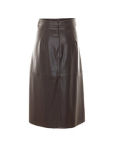 GONNA IN FAUX LEATHER MIDI