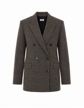 PRINCE OF WALES MOTIF DOUBLE BREASTED BLAZER