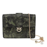 PORTACARTE CON CATENA LOVE POCKET CON STRASS