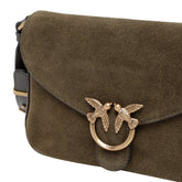 MINI LOVE SATCHEL SUEDE CROSSBODY BAG