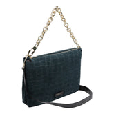 BORSA A SPALLA REFLEX CROCO IN SUEDE