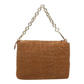 BORSA A SPALLA REFLEX CROCO IN SUEDE
