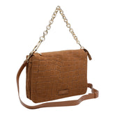 BORSA A SPALLA REFLEX CROCO IN SUEDE