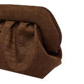CLUTCH BIOS EFFETTO CROCO IN SUEDE