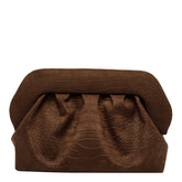 CLUTCH BIOS EFFETTO CROCO IN SUEDE