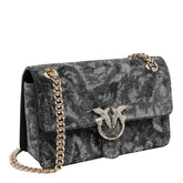 BORSA A TRACOLLA LOVE ONE LIGHT MINI FULL STRASS CAMOUFLAGE