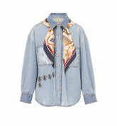 DENIM SHIRT WITH DIGITAL PRINT