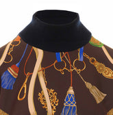 MAGLIONE IN LANA E CASHMERE CON INSERTO IN SETA