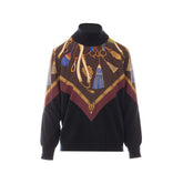 MAGLIONE IN LANA E CASHMERE CON INSERTO IN SETA