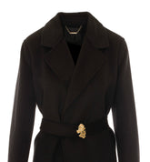 LONG COAT WITH JEWEL BELT