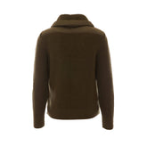 CARDIGAN IMBOTTITO IN LANA CON ZIP