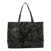 SUEDE CAMOUFLAGE PRINT SHOPPING BAG