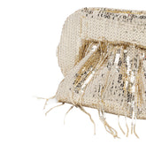 SMALL BIOS FRINGE SEQUIN POCHETTE