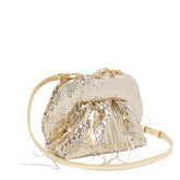 SMALL BIOS FRINGE SEQUIN POCHETTE