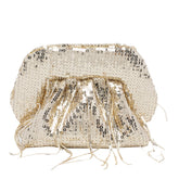SMALL BIOS FRINGE SEQUIN POCHETTE