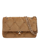 BORSA A SPALLA BUNNY KNOT IN SUEDE SMALL