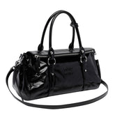SHINY LEATHER HANDBAG