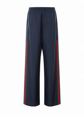PANTALONE IN POPELINE DI SETA TECNICA CON NASTRO WEB
