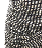RHINESTONE DRAPED MINI SKIRT
