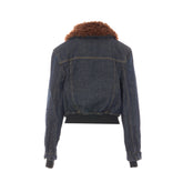 DENIM CROPPED BOMBER JACKET