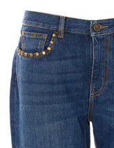 STRAIGHT-LEG STUDS JEANS